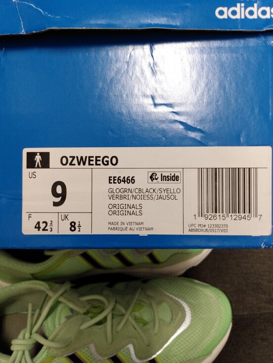 adidas Ozweego Glow Green Athletic Sneakers Men\'s Size 9 Shoe Item# EE6466 main image 15